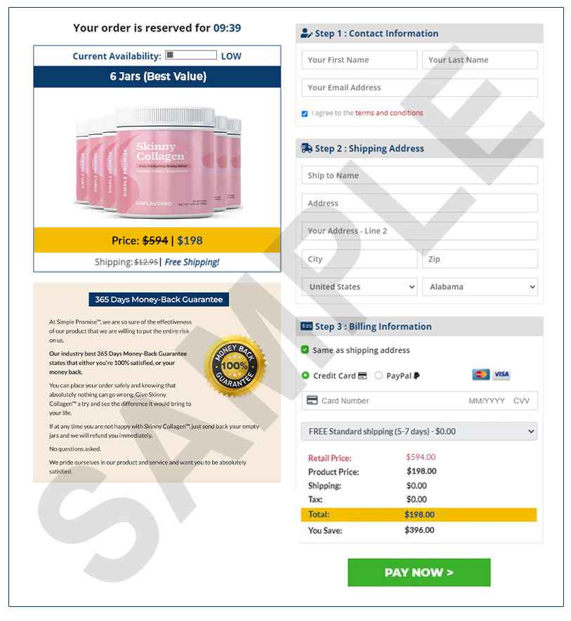 Skinny Collagen Order Page